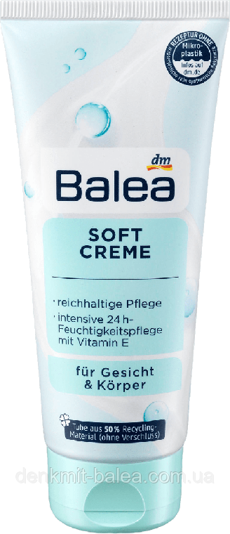 Крем для обличчя й тіла  Ніжний дотик із вітаміном Е  Balea Soft Creme Intensive 250 мл