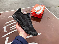 Чоловічі кросівки Nike Free Run 3.0 v3 чорні легка сітка, фото 4