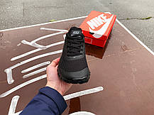 Чоловічі кросівки Nike Free Run 3.0 v3 чорні легка сітка, фото 5