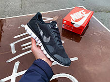 Чоловічі кросівки Nike Free Run 3.0 v2 темно-сині з білим, фото 4