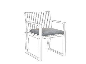 Подушка на садовий стілець SASSARI Grey