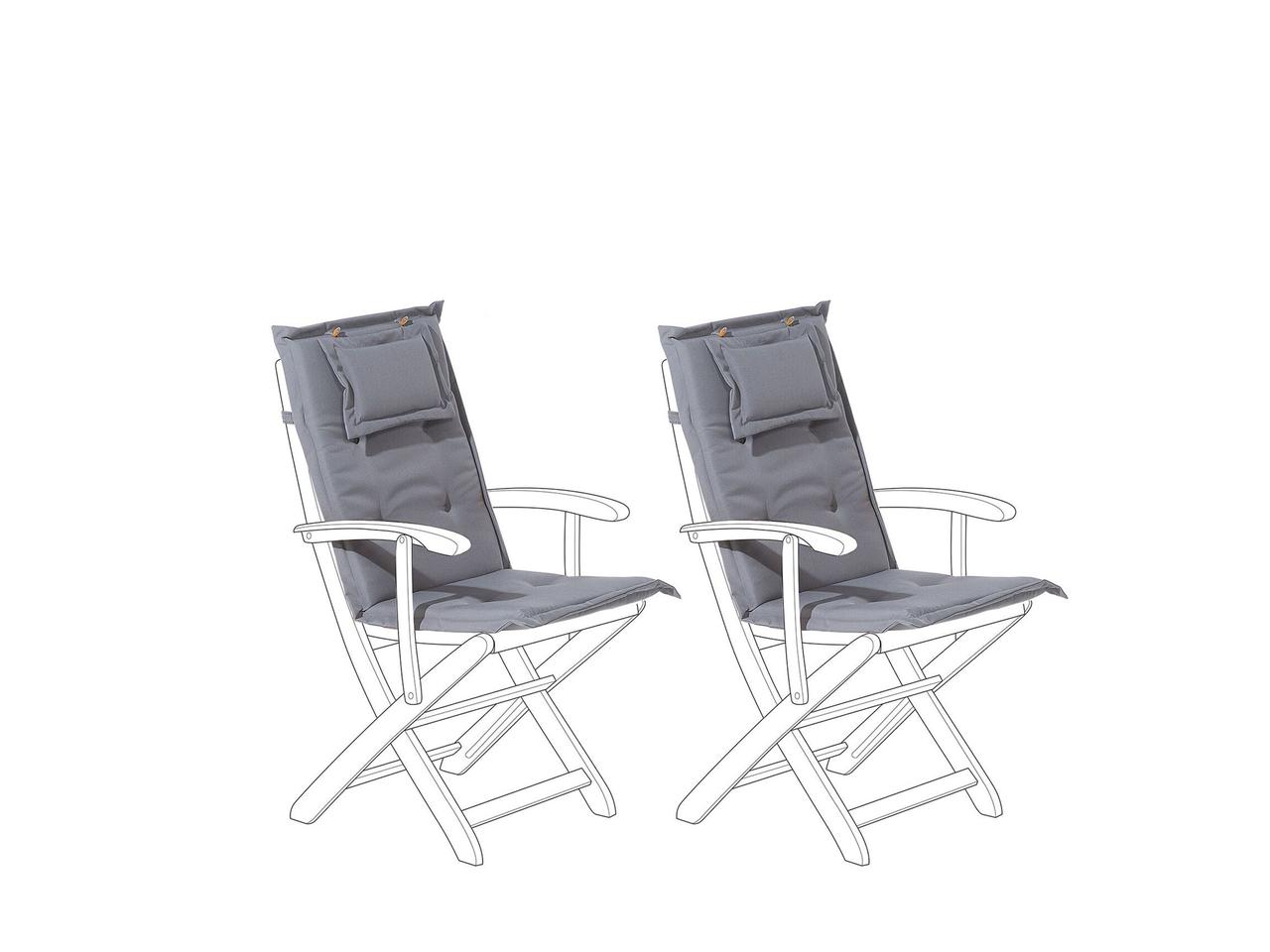 Набір з 2 графітових подушок для садових стільців MAUI, фото 1