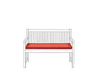 Подушка для садовой скамейки 112 x 54 см красная VIVARA