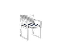 SASSARI бело-голубая подушка для садового стула