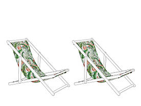 Набір з 2 тканин для шезлонгів ANZIO / AVELLINO з малюнком фламінго