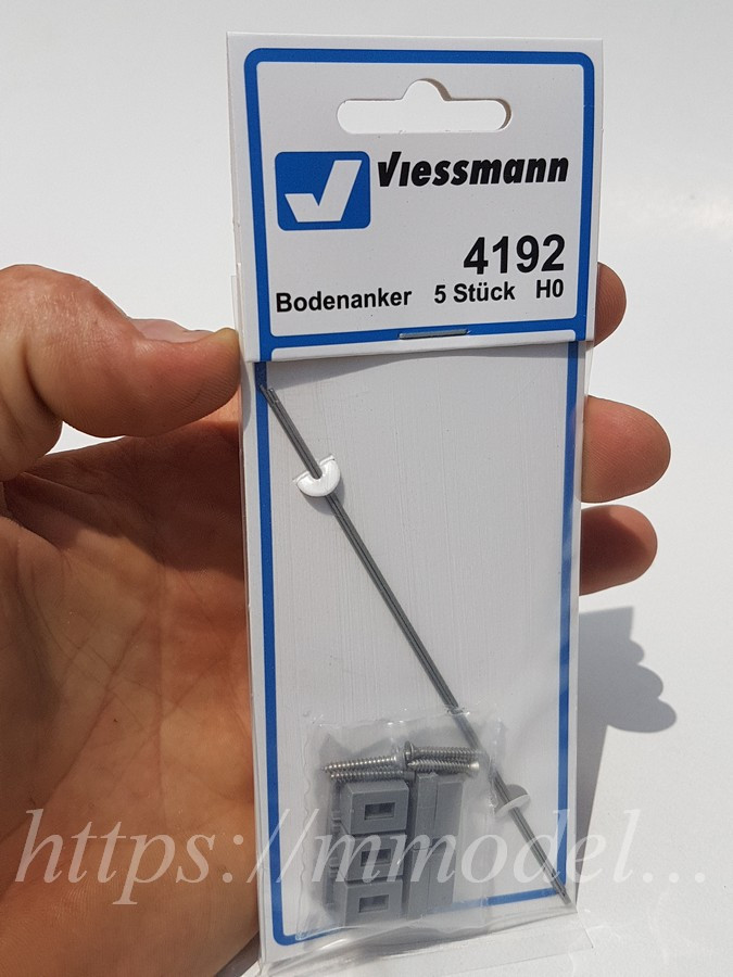 Viessmann 4192 Аксесуари для контактної мережі, Основи для встановлення щог 5 штук, масштабу 1/87, H0