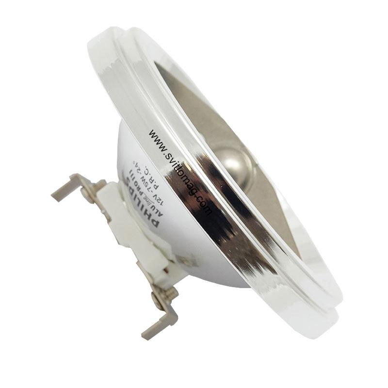 Лампа галогенна з відбивачем 12v 75w PHILIPS Aluline Halogen AR-111 24° G53