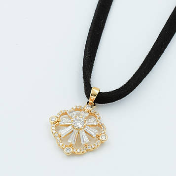 XUPING Позолота 18к Чокер Довжина 40+10 см, Кулон Висота 2.8 см