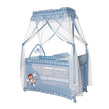 Манеж Lorelli MAGIC SLEEP з балдахіном (blue adventure)