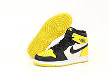 Жіночі кросівки Air Jordan 1 Mid Yellow Toe Black 852542-071, фото 4