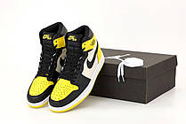 Жіночі кросівки Air Jordan 1 Mid Yellow Toe Black 852542-071, фото 6
