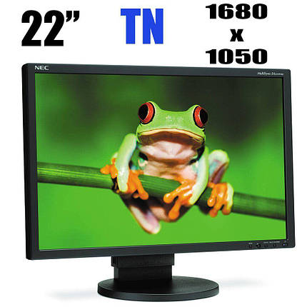 Монітор NEC MultiSync E222W-BK / 22" (1680x1050) TN+film / VGA, DVI, фото 2