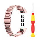 Ремінець Metal Armor Strap для Huawei Band 3 / 3 Pro / 4 Pro Rose Gold, фото 6