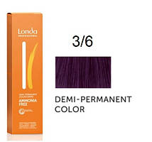 Крем-фарба Londa Professional без аміаку 3/6 Темно-коричневий фіолетовий 60 мл