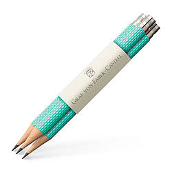 Олівці змінні чорнографітні Graf von Faber-Castell 3 pocket pencils Guilloche Turquoise, 3 штуки, 118660