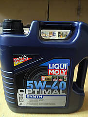 Синтетичне моторне масло LIQUI MOLY OPTIMAL SYNTH 5W-40 4л. 3926 - виробництва Німеччини