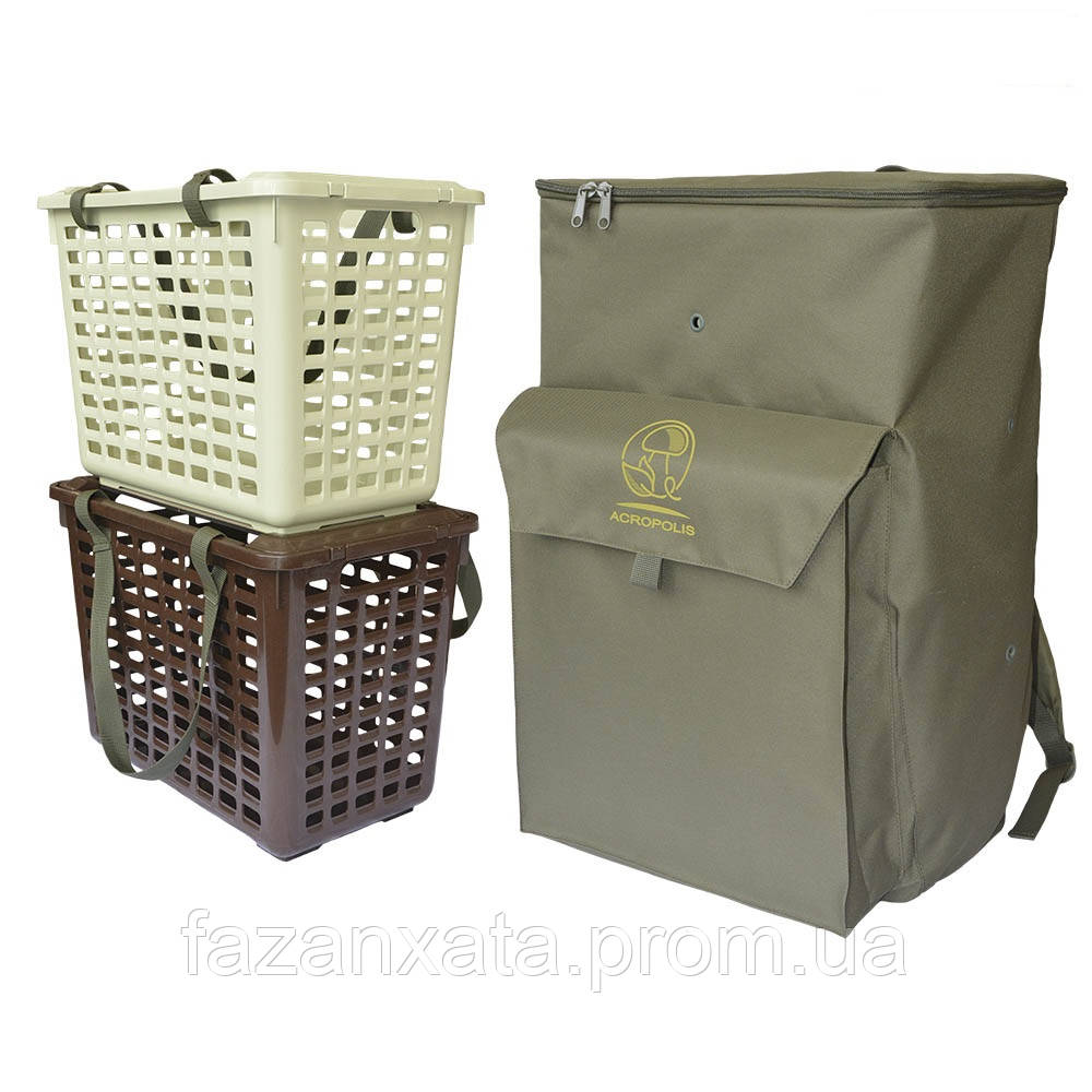 Рюкзак грибника з 2 кошиками для грибів Acropolis (Акрополіс) РНГ-3