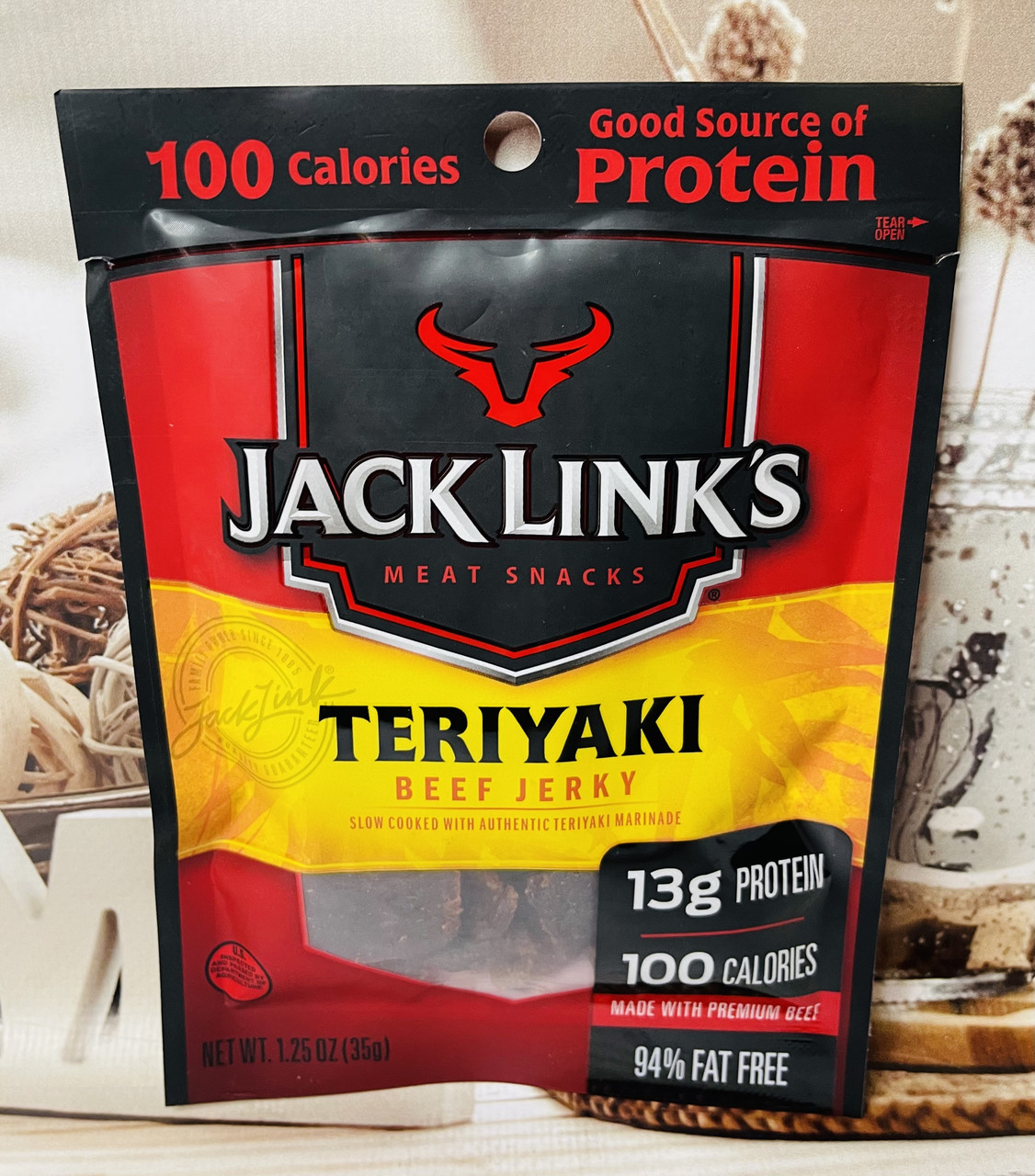 В'ялене яловиче м'ясо JACK LINKS Beef Jerky Теріякі