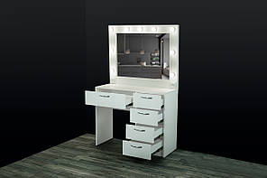 Гримерний туалетний столик для макіяжу з дзеркалом з лампочками з підсвічуванням для візажиста бровиста.