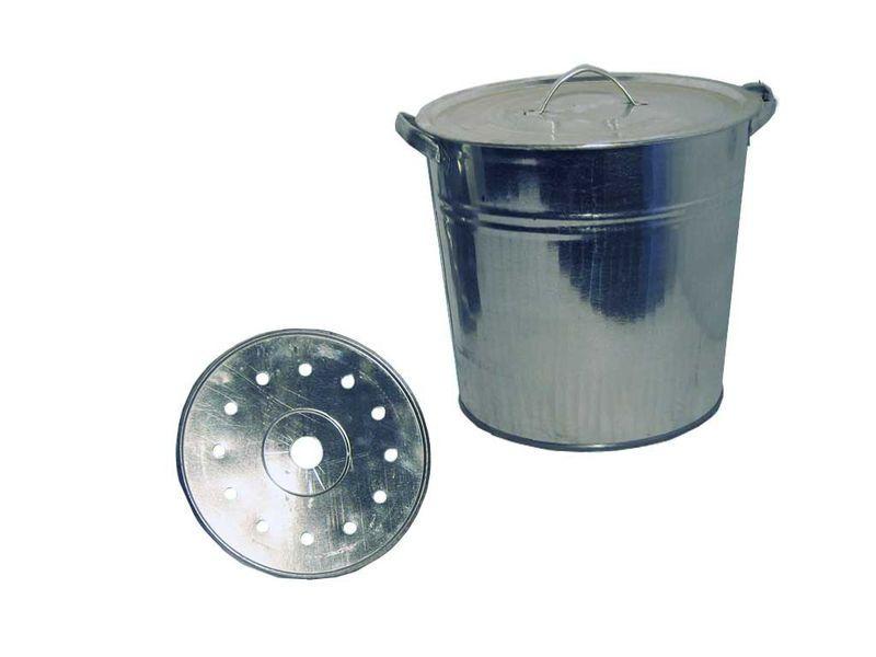 Бак оцинкована сталь АВЕСТА з кришкою та решіткою 32л