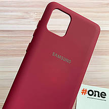 Чохол для Samsung Note 10 Lite з мікрофіброю оксамитовий накладка чохол на самсунг нот 10 лайт бордовий CFA, фото 4