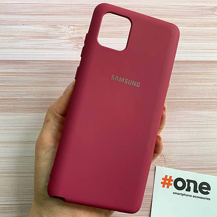 Чохол для Samsung Note 10 Lite з мікрофіброю оксамитовий накладка чохол на самсунг нот 10 лайт бордовий CFA, фото 1