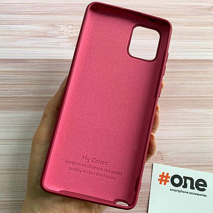 Чохол для Samsung Note 10 Lite з мікрофіброю оксамитовий накладка чохол на самсунг нот 10 лайт бордовий CFA, фото 3