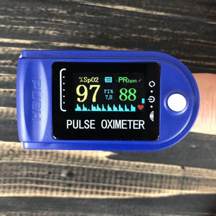 Пульсоксиметр PulseOximeter оксиметром на палець напалечный портативний прилад для вимірювання сатурації