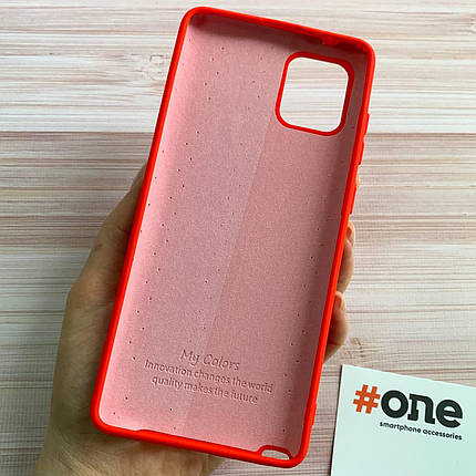 Чохол для Samsung Note 10 Lite з мікрофіброю оксамитовий накладка чохол на самсунг нот 10 лайт червоний CFA, фото 3