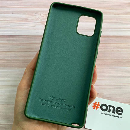 Чохол для Samsung Note 10 Lite з мікрофіброю оксамитовий накладка чохол на самсунг нот 10 лайт зелений CFA, фото 3