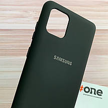 Чохол для Samsung Note 10 Lite з мікрофіброю оксамитовий накладка чохол на самсунг нот 10 лайт чорний CFA, фото 4