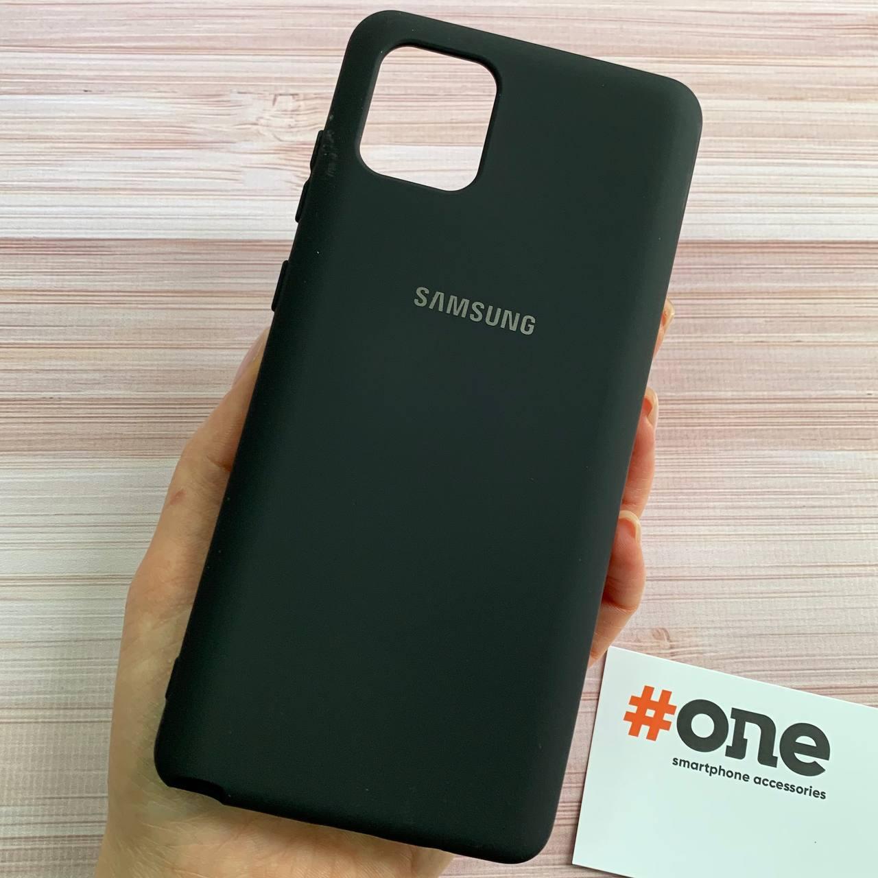 Чохол для Samsung Note 10 Lite з мікрофіброю оксамитовий накладка чохол на самсунг нот 10 лайт чорний CFA
