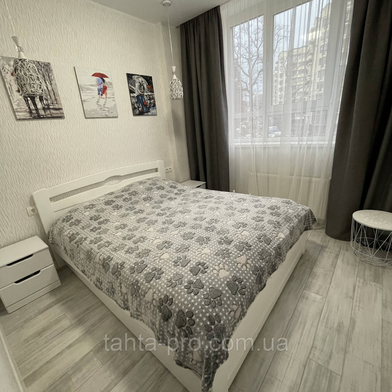 Плед-покрывало "Лапки" из бамбукового волокна ЕВРО 220х200_220гр/кв.м