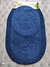 Набір бавовняних килимків для ванної кімнати Zerya 60*100 + 50*60 Синій