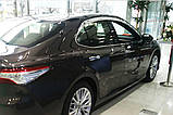 Дефлектори вікон, вітровики хромовані Toyota Camry V70 2017- (Autoclover/Корея/D725), фото 7