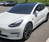 Дефлектори вікон, вітровики хромовані Tesla Model 3 2017- (Autoclover E033), фото 2