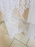 Готова тюль Фатинка з гарним візерунком, 6 м, фото 4