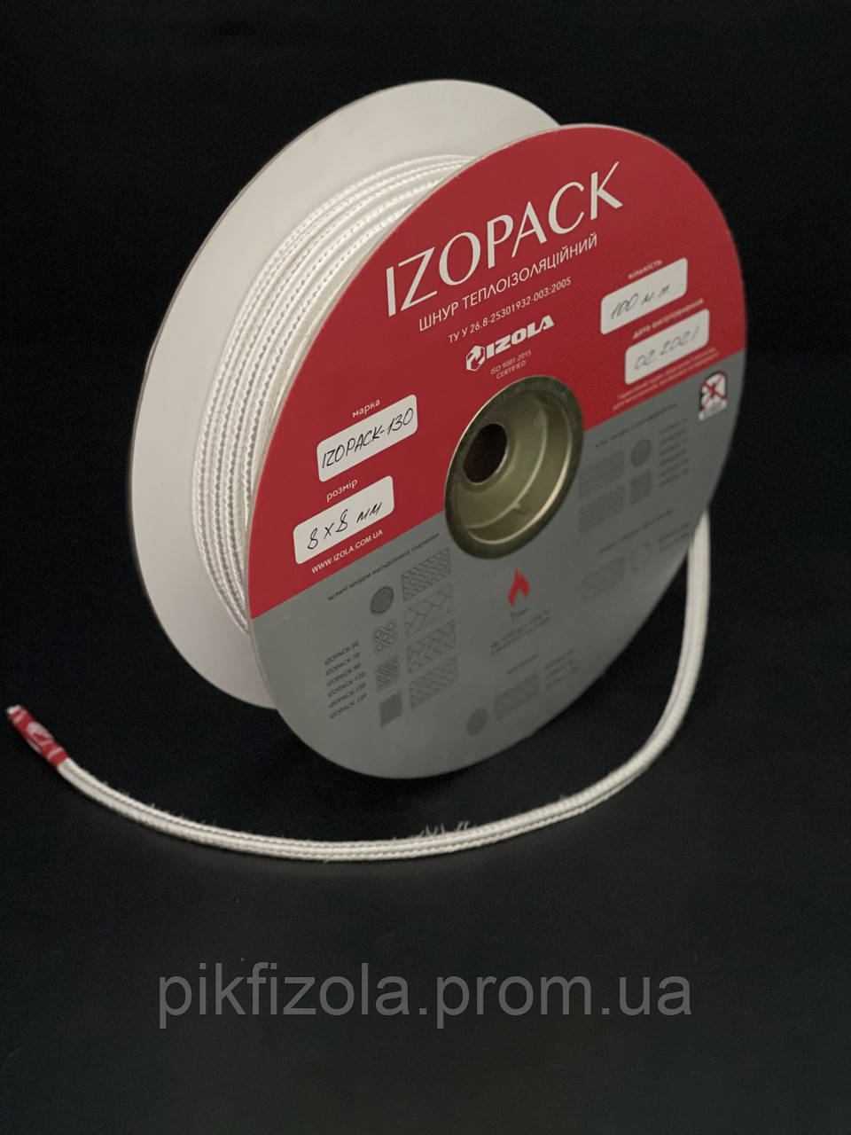 Теплоизоляционный шнур Izopack-130 квадратного сечения 12х12 - фото 1 - id-p225182023