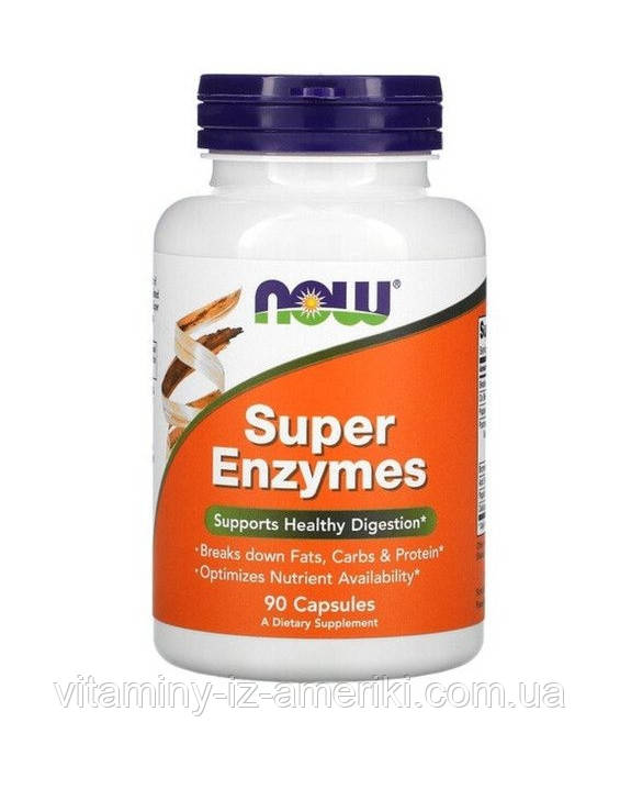 Super Enzymes, Ферменти, Супер Ензими, Now Foods 90 капсул