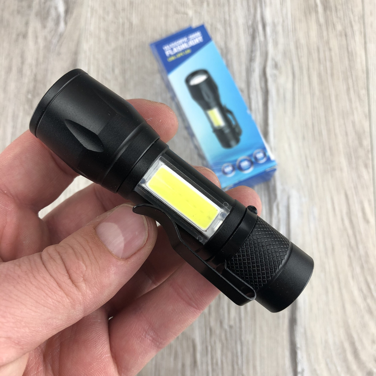 Компактний кишеньковий ліхтар світлодіодний акумуляторний ручної BL 513 LED зарядка від USB ліхтарик для