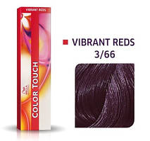 Фарба для волосся Wella Color Touch безамміачна 3/66 Темний коричневий інтенсивно-фіолетовий 60 мл