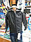 Кожана куртка з капюшоном для хлопчика чорна 98 110 116 122, фото 8