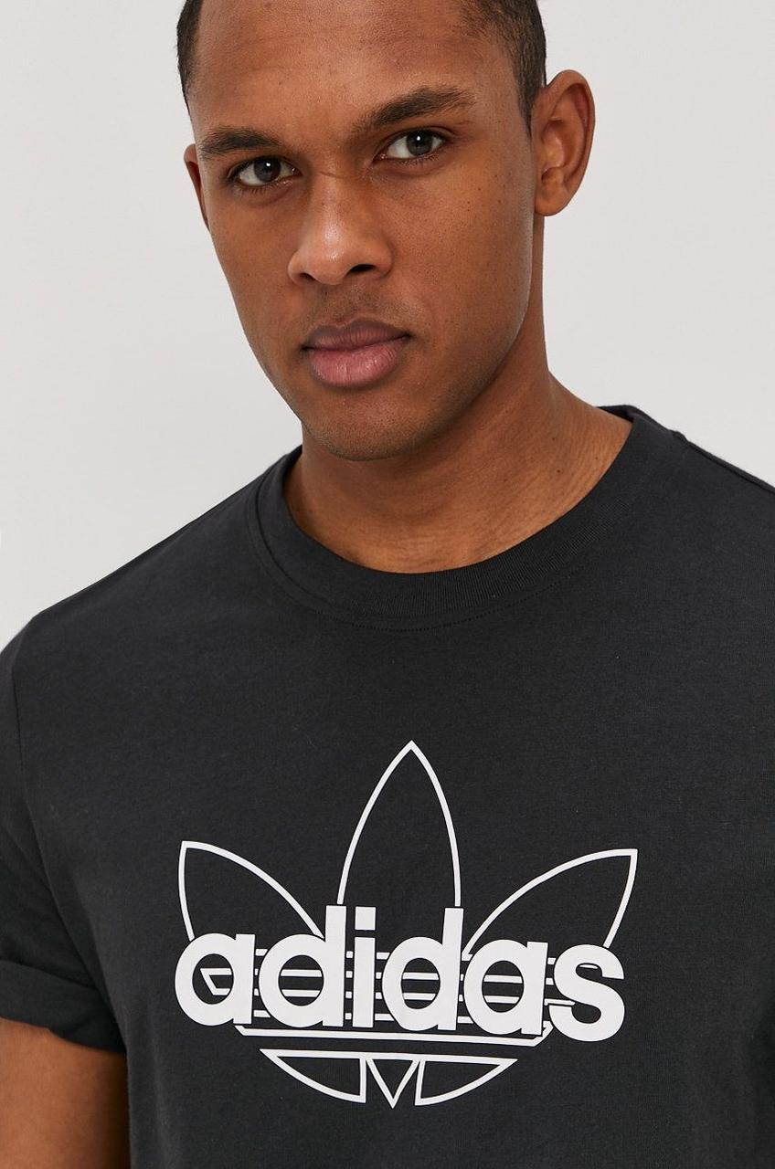 Купить Футболка мужская Adidas чёрная адидас, цена 400 грн — Prom.ua ...