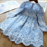 Нарядна сукня для дівчинки розмір 122 блакитна, фото 2