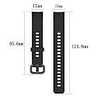 Ремінець Twill Silicone Strap для Huawei Band 3 / 3 Pro / 4 Pro Black, фото 6