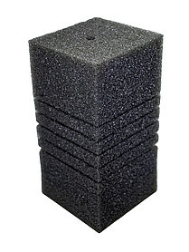 Губка для фільтрів середньозерниста квадратна з прорізами 10х10х20 см