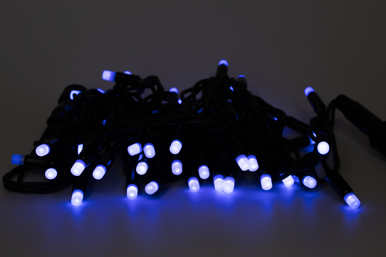 Світлодіодна новорічна гірлянда, 5 м, 50 л, синій, IP44, LED (040568), фото 1