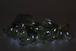 Світлодіодна новорічна гірлянда з насадками, 20Л, на батарейках, білий, IP20, LED (651856)