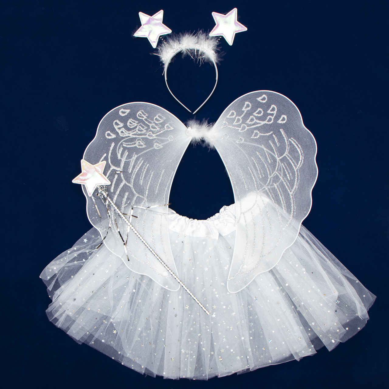 Карнавальний костюм для дівчинки ангел, 4-8 років, білий (HLJ170419-5)