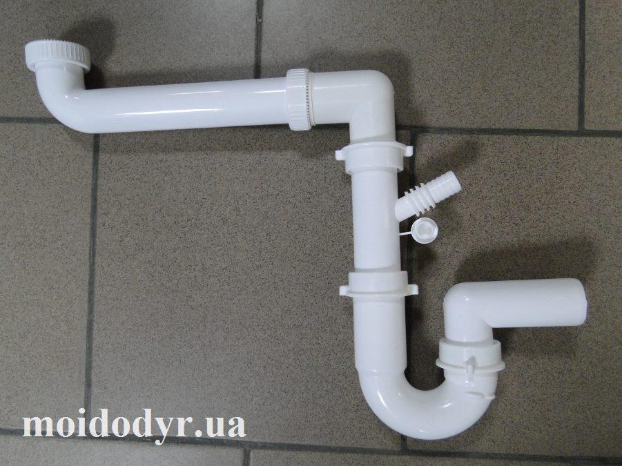 Сифон  Fisc Italiana зі зміщенням, економить місце під кухонною мийкою Італія